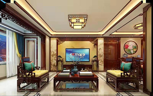光坡镇住宅新中式风格装修，尽显奢华品味